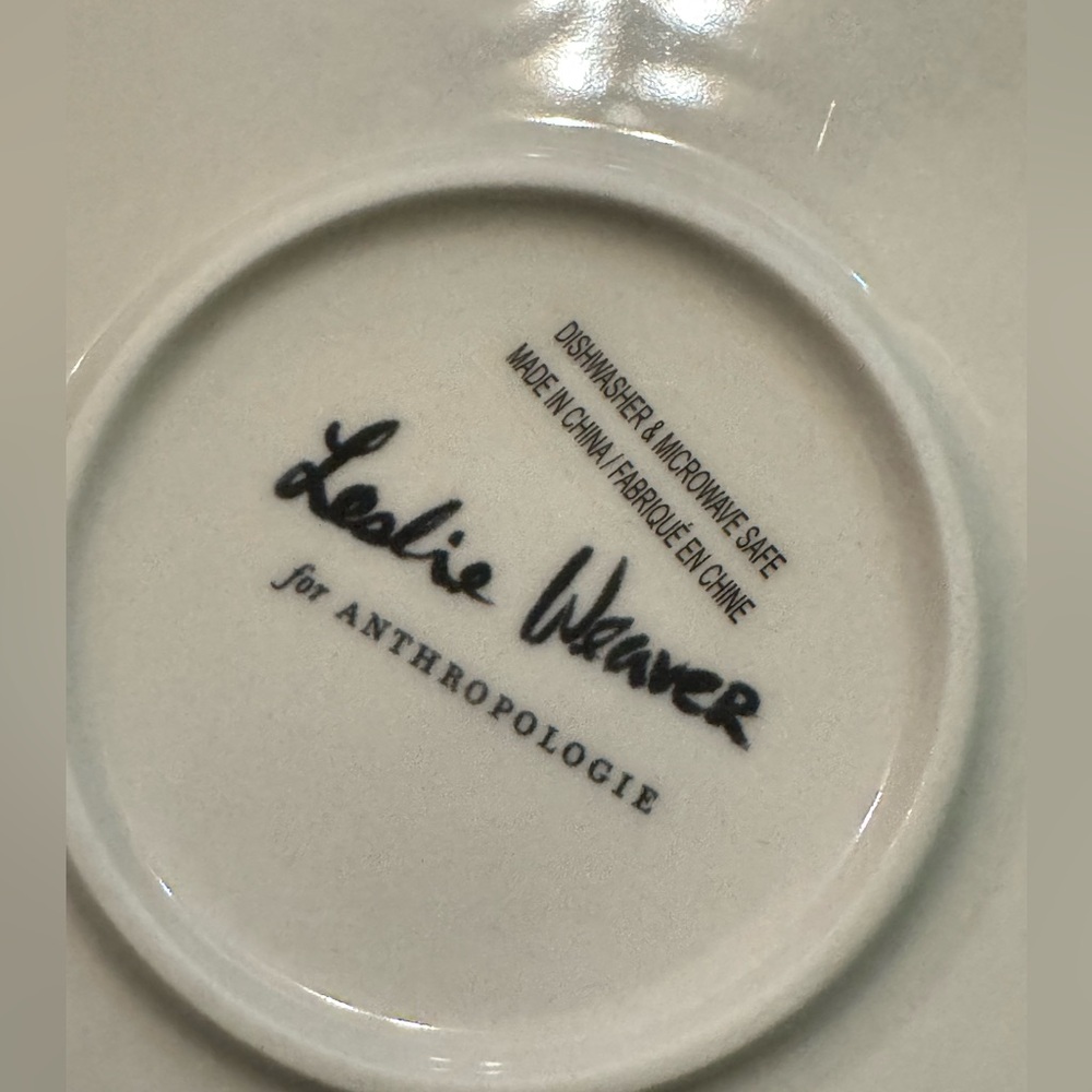 Set of 4 Leslie Weaver for Anthropologie Dessert PlatesColorful Artistic Plates - Picture 5 of 5